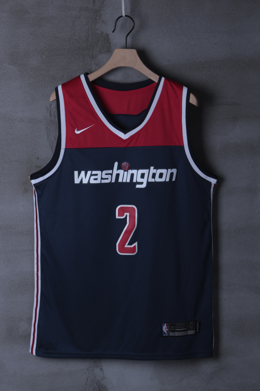 2018 Men NBA Washington Wizards #2 John Wall blue game Jerseys